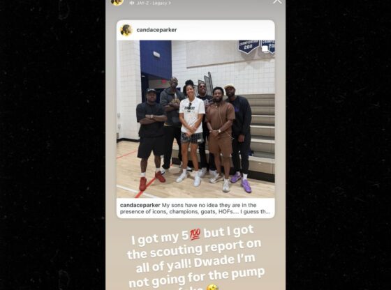 Candace Parker's Instagram story on Thursday (Image source: IG/@candaceparker)