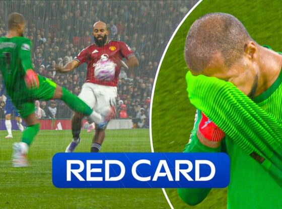 Sanchez red card.