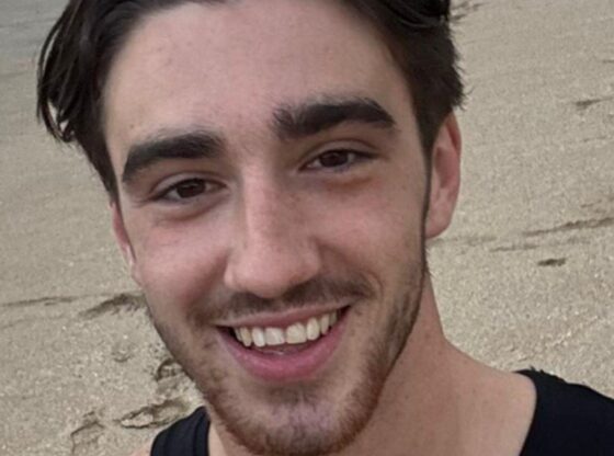 Harrison Edward Nada Kontounas, a 23-year-old British tourist, pictured at the beach.