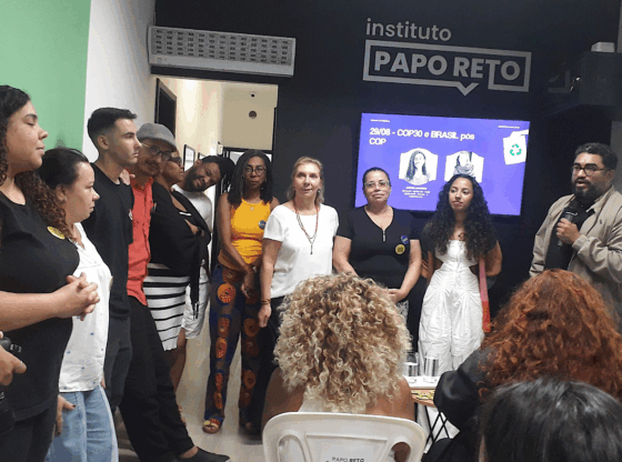 The 'Straight Talk for Climate' debates highlighted favela perspectives on the COP30 agenda, which will take place in Belém do Pará, in the heart of the Brazilian Amazon, in November 2025. Photo: Carla Regina