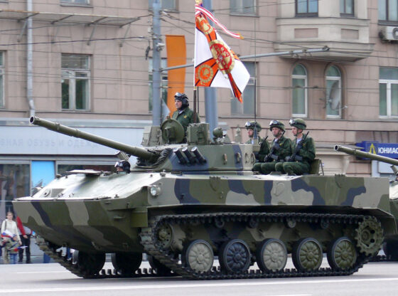 BMD-4M light amphibious assault vehicle.