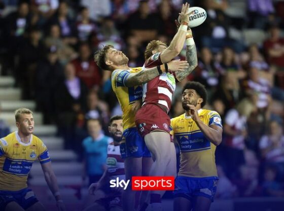 Bevan French's second try of the night saw Wigan Warriors move further ahead in the second half against Leeds Rhinos.