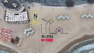 An illustration created in Tel Aviv that claimed the Nobel Peace Prize for Trump.