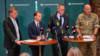 Danish authorities hold a press conference to explain the incident.
