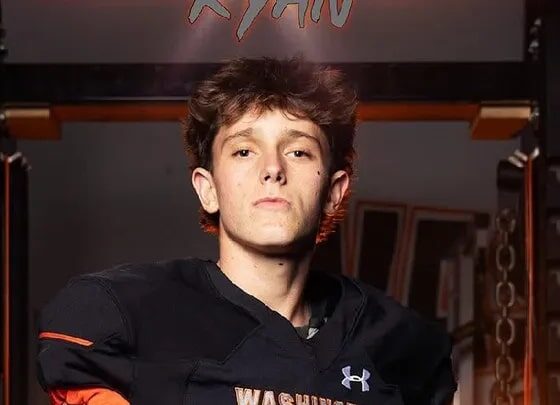 Carson Ryan in his football uniform.