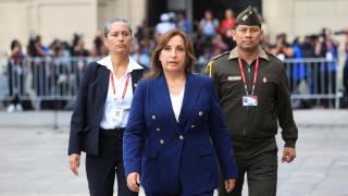 The president of Peru, Dina Boluarte