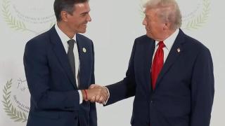 Pedro Sánchez and Donald Trump this Monday in Sharm el-Sheikh, Egypt.