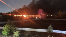 Russian hypermarket destroyed in Ukrainian drone attack (VIDEO)