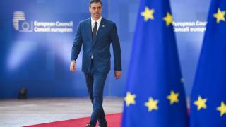 The President of the Government, Pedro Sánchez, during a meeting of the European Council in Brussels