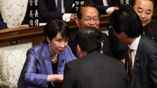 Takaichi, during the parliamentary vote that made her prime minister.