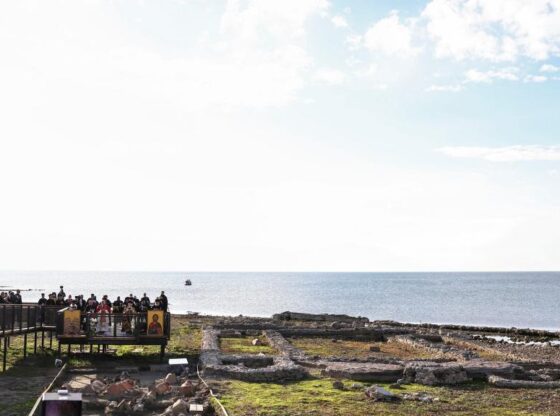 The Pope and the Patriarch of Constantinople have visited the ruins of the Basilica of Saint Neophytus.