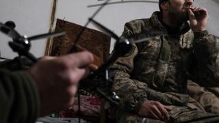 Infantry soldiers of the 93rd Brigade of the Ukrainian Army, on the Donetsk front.