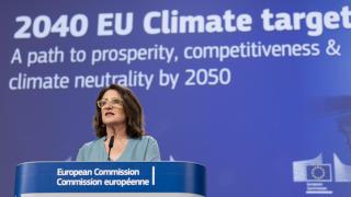 The first vice president of the Commission and person in charge of the Green Transition, Teresa Ribera, during the press conference this Wednesday in Brussels