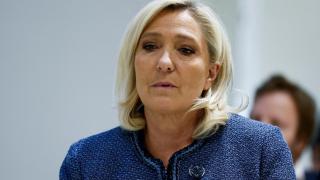 Marine Le Pen this Monday upon her arrival at the court.