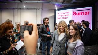 An image of Yolanda Díaz during Saturday's event.