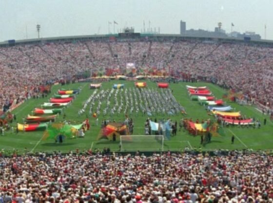 Soldier Field in Chicago, during the opening ceremony.