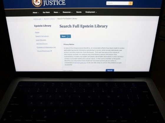 The US Department of Justice releases a library of new documents from late financier and sex offender Jeffrey Epstein, seen on this home page and staged for a Reuters photo in Washington, DC, the United States, December 19, 2025.
