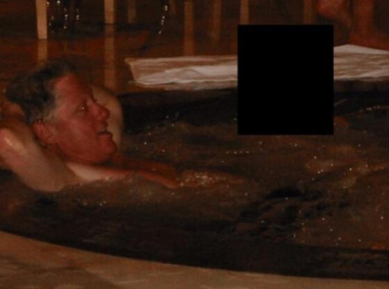 Clinton in a jacuzzi