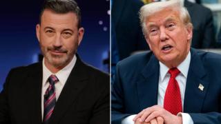 Jimmy Kimmel and Donald Trump, in a photomontage by BLUPER.