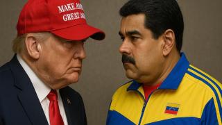 Donald Trump and Nicolás Maduro. (Image created with AI)