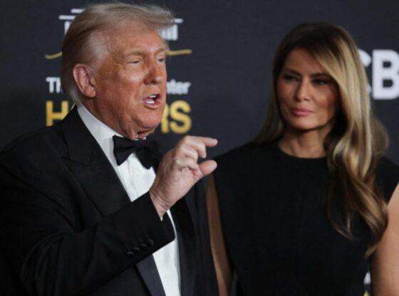Donald Trump and his wife Melania on the red carpet at the Kennedy Center Honors.