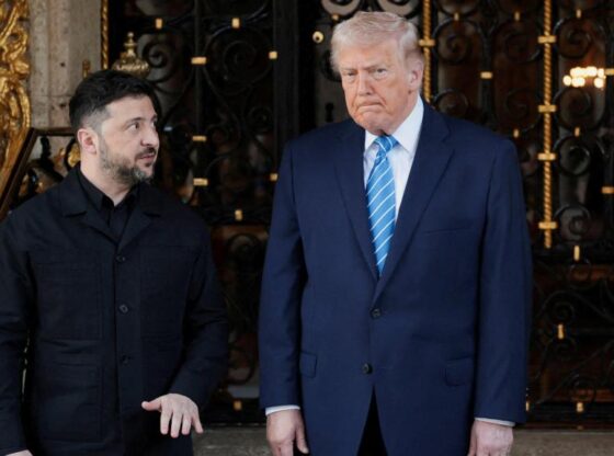 US President Donald Trump with Ukrainian leader Volodymyr Zelensky